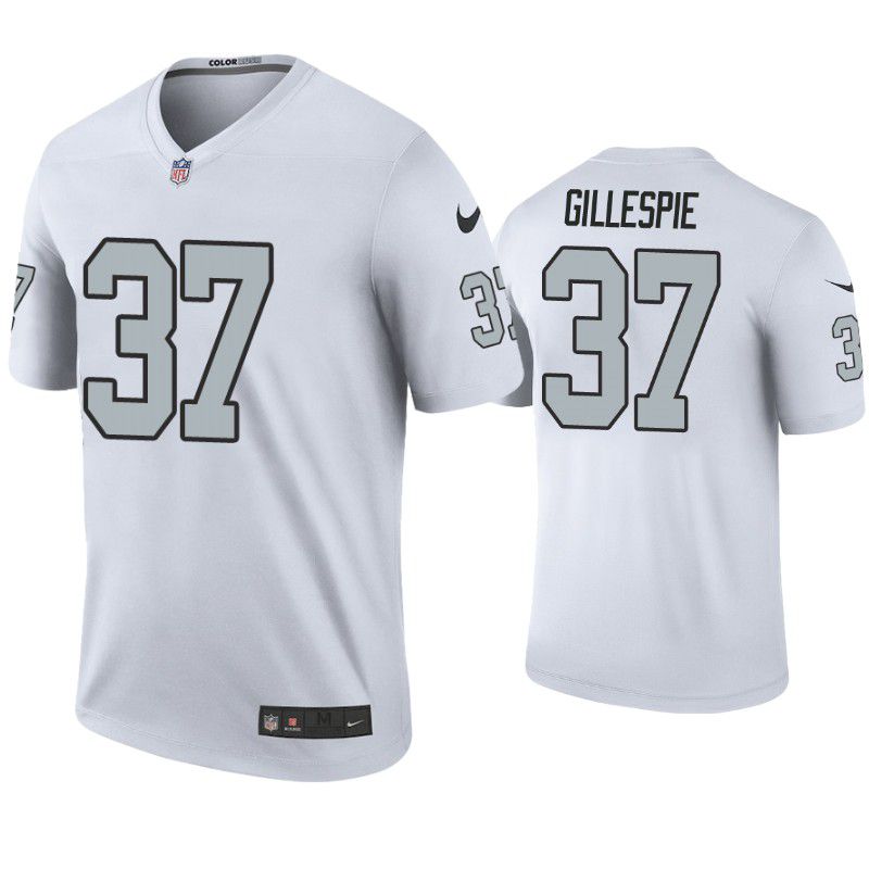 Men Oakland Raiders #37 Tyree Gillespie Nike White Color Rush Legend NFL Jersey